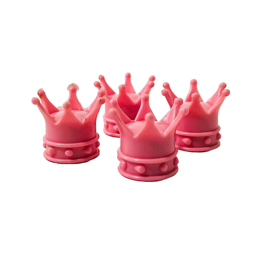JUEGO DE TAPITAS DE VALVULA TUNNING SET X 4 PCS CORONA REY ROSAS - 4