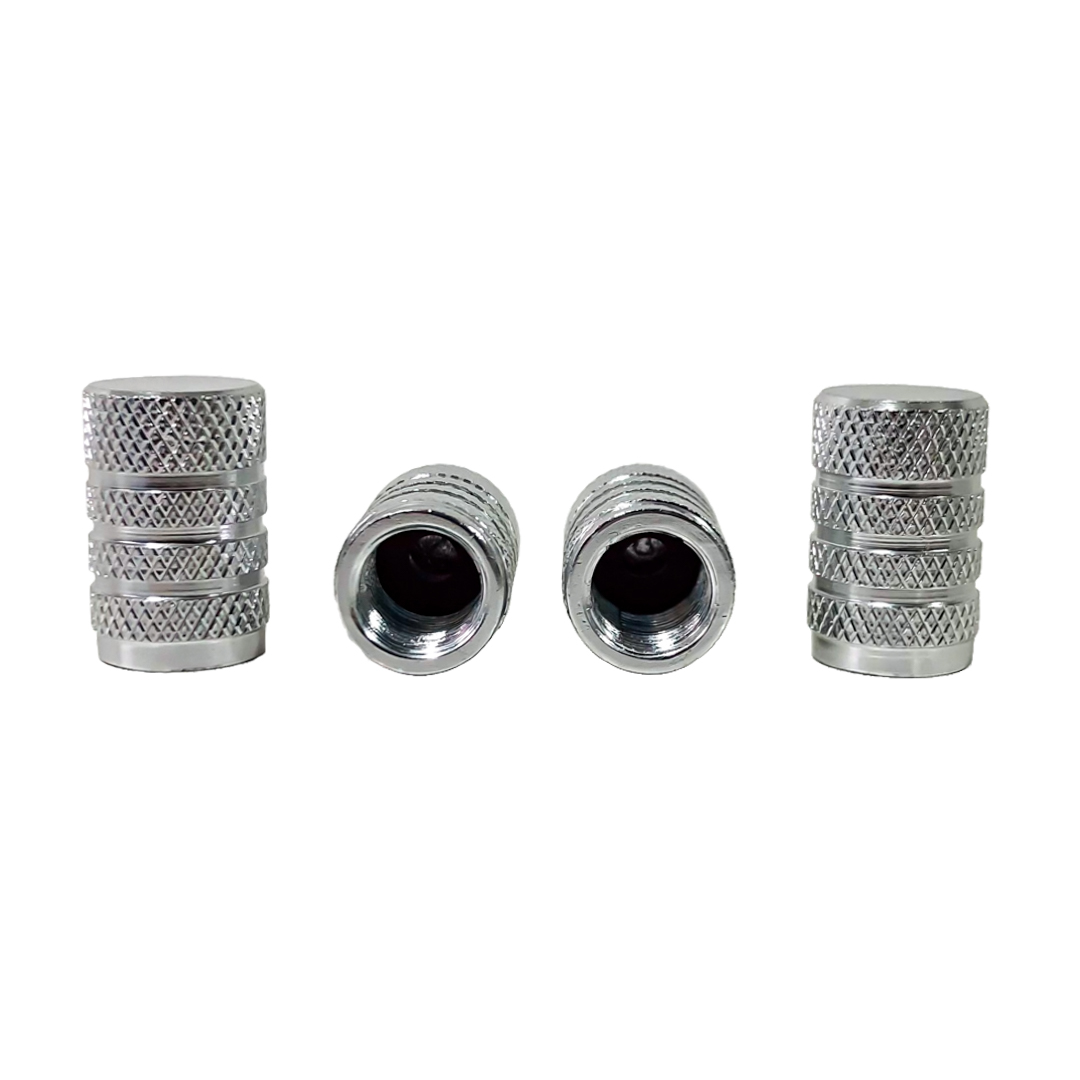JUEGO DE TAPITAS DE VALVULA TUNNING SET X 4 PCS TUNNING PLATEADAS
