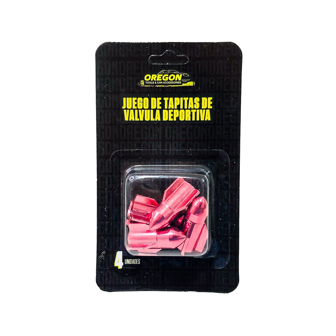 JUEGO DE TAPITAS DE VALVULA TUNNING SET X 4 PCS ROCKET ROSAS - 5