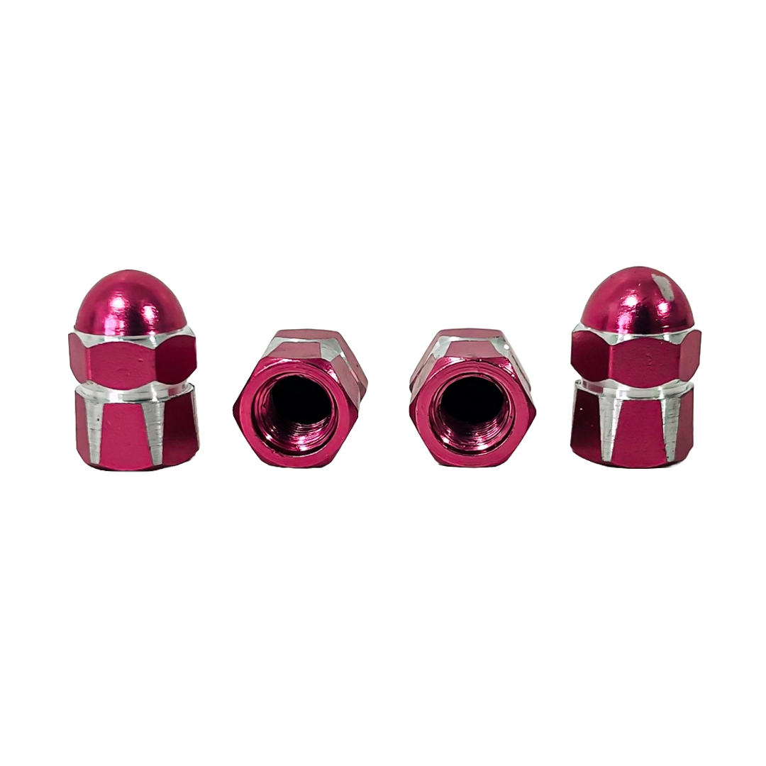 JUEGO DE TAPITAS DE VALVULA TUNNING SET X 4 PCS MUSHROOM ROSAS - 2