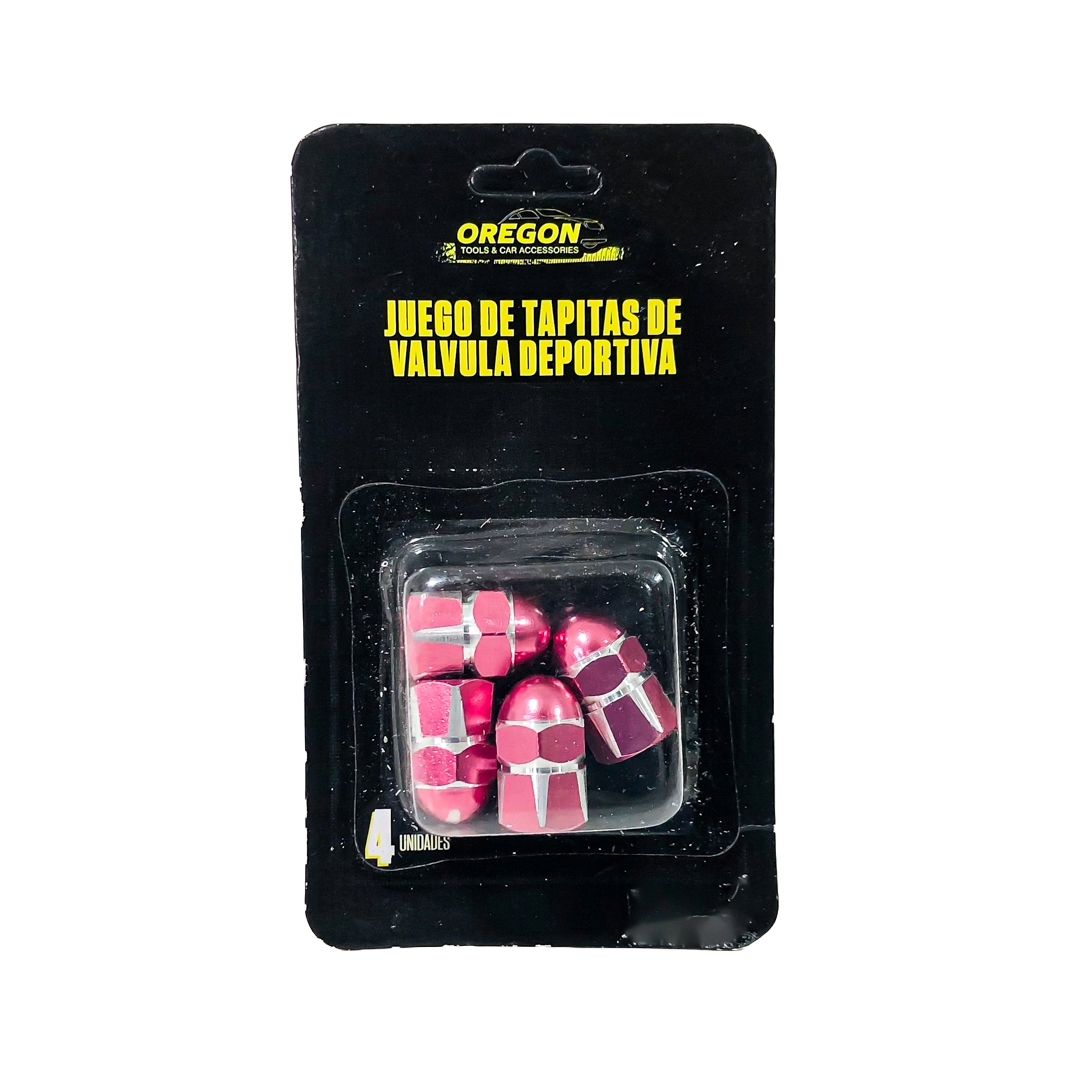 JUEGO DE TAPITAS DE VALVULA TUNNING SET X 4 PCS MUSHROOM ROSAS - 5