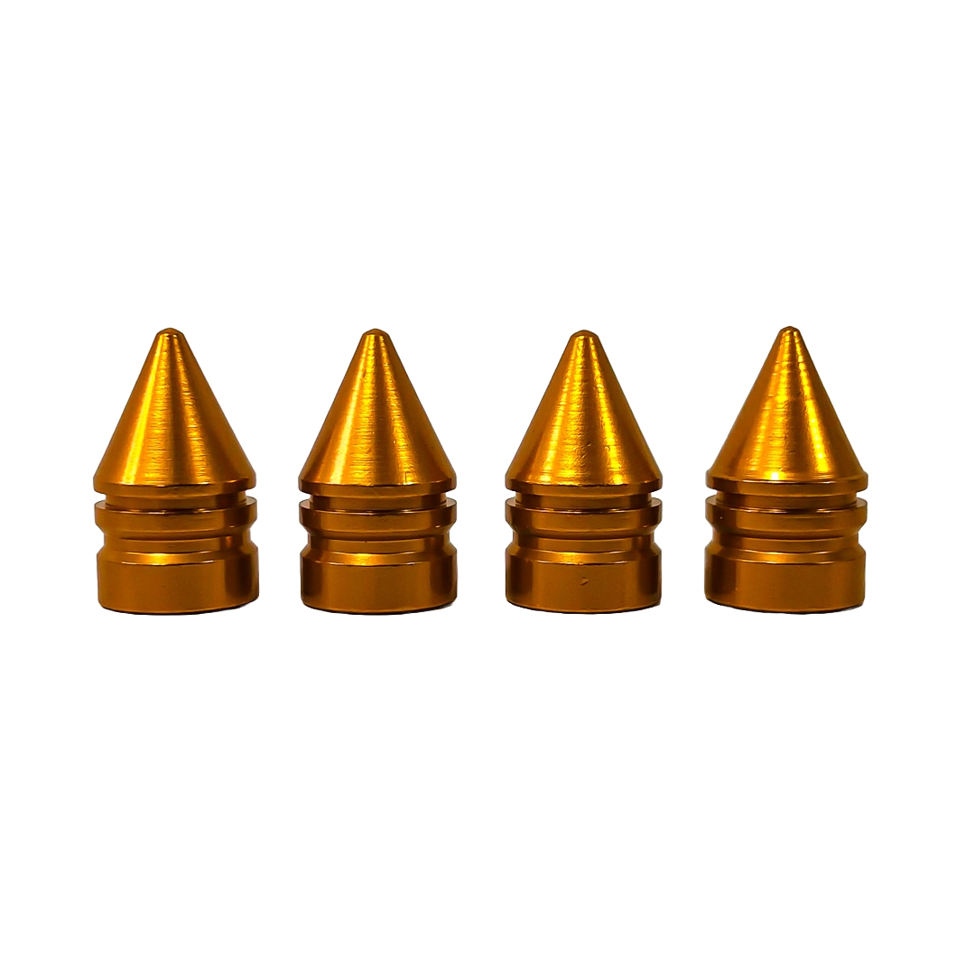 JUEGO DE TAPITAS DE VALVULA TUNNING SET X 4 PCS BALA DORADAS