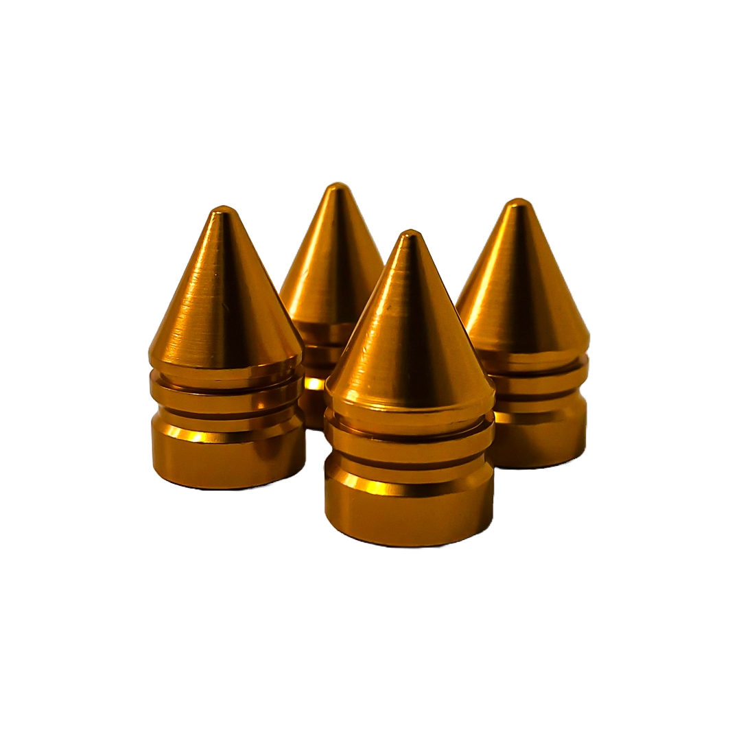JUEGO DE TAPITAS DE VALVULA TUNNING SET X 4 PCS BALA DORADAS - 3