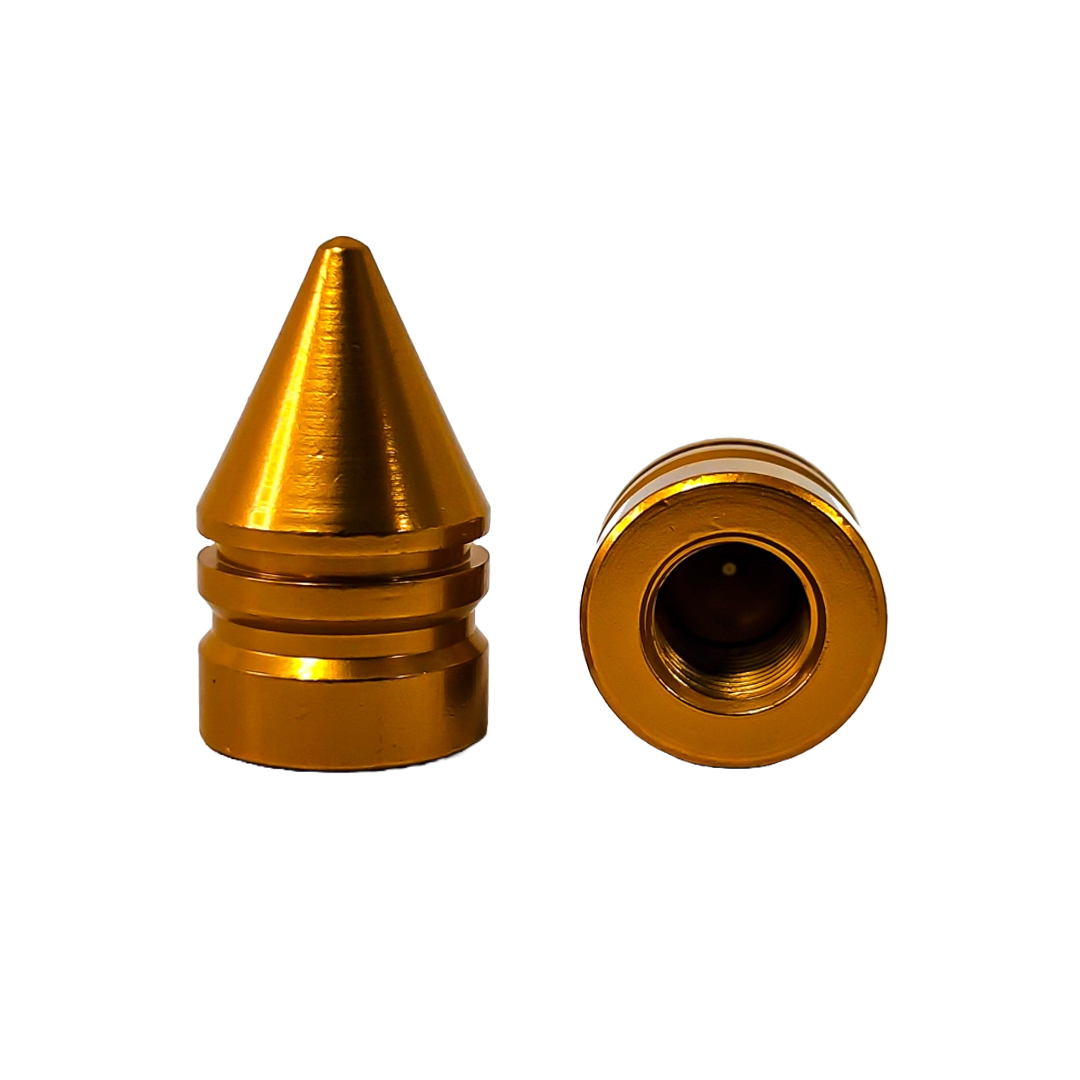 JUEGO DE TAPITAS DE VALVULA TUNNING SET X 4 PCS BALA DORADAS - 4