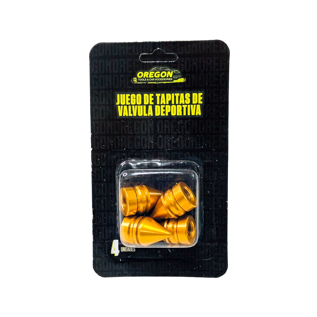 JUEGO DE TAPITAS DE VALVULA TUNNING SET X 4 PCS BALA DORADAS - 5