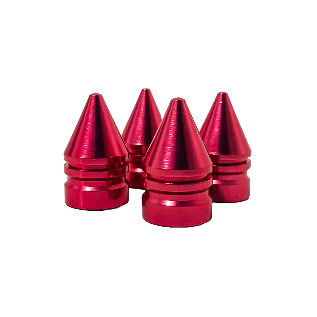 JUEGO DE TAPITAS DE VALVULA TUNNING SET X 4 PCS BALA ROSAS - 5