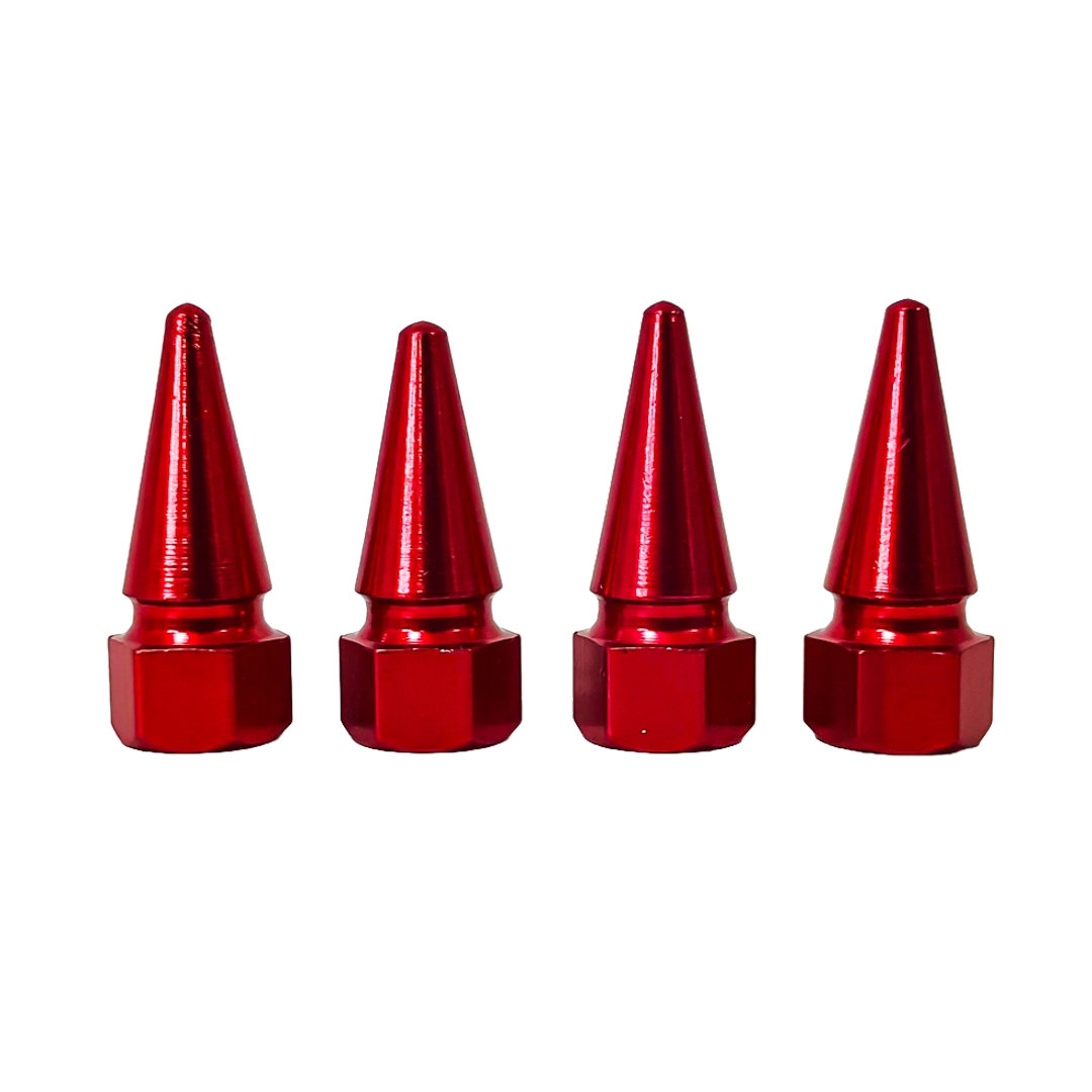 JUEGO DE TAPITAS DE VALVULA TUNNING SET X 4 PCS FLECHA ROJAS - 2