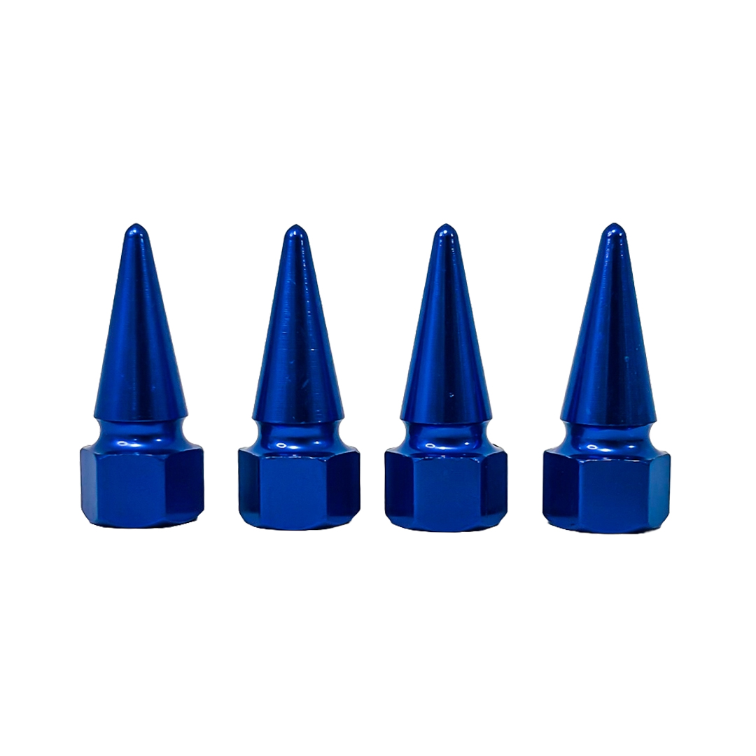 JUEGO DE TAPITAS DE VALVULA TUNNING SET X 4 PCS FLECHA AZULES - 2