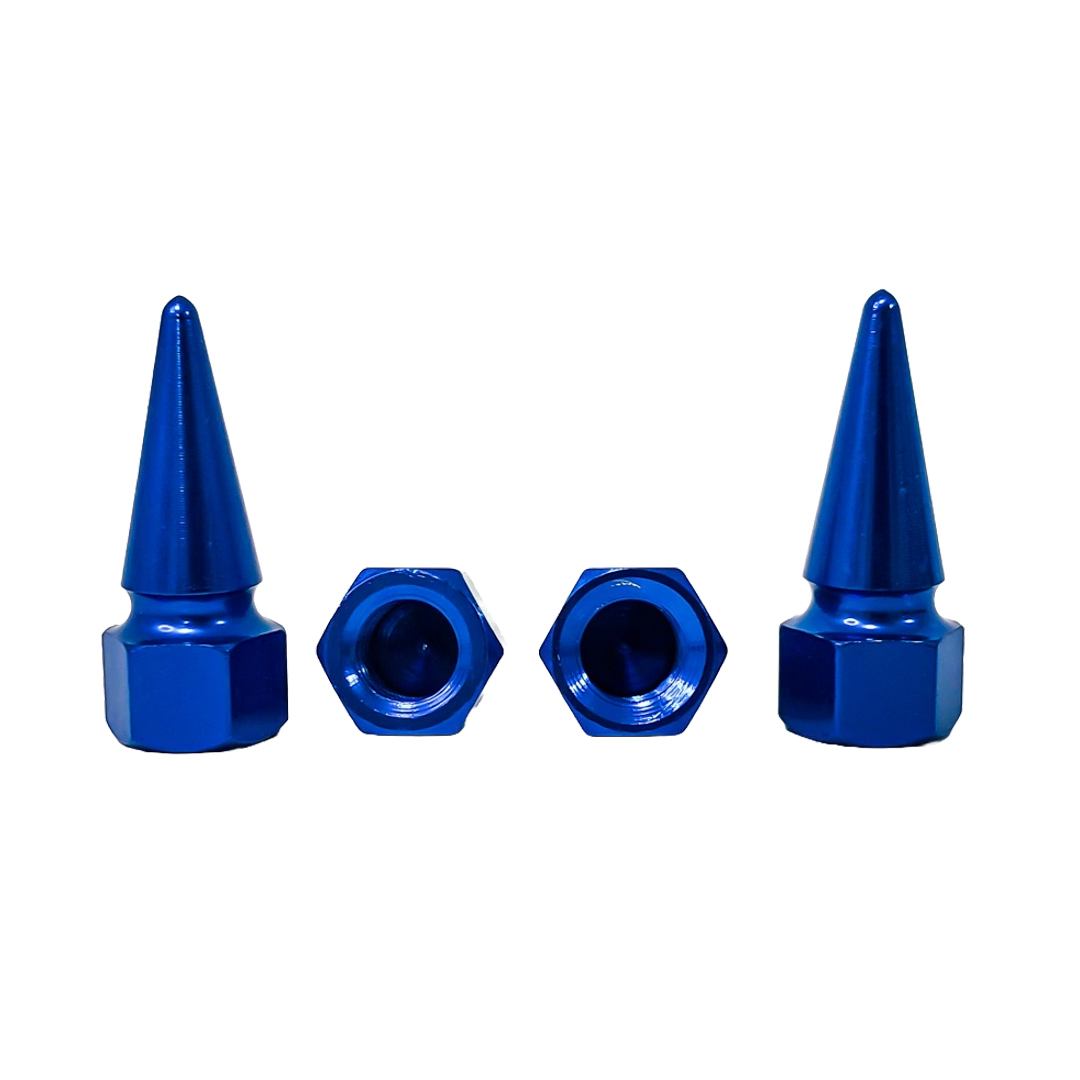 JUEGO DE TAPITAS DE VALVULA TUNNING SET X 4 PCS FLECHA AZULES - 3