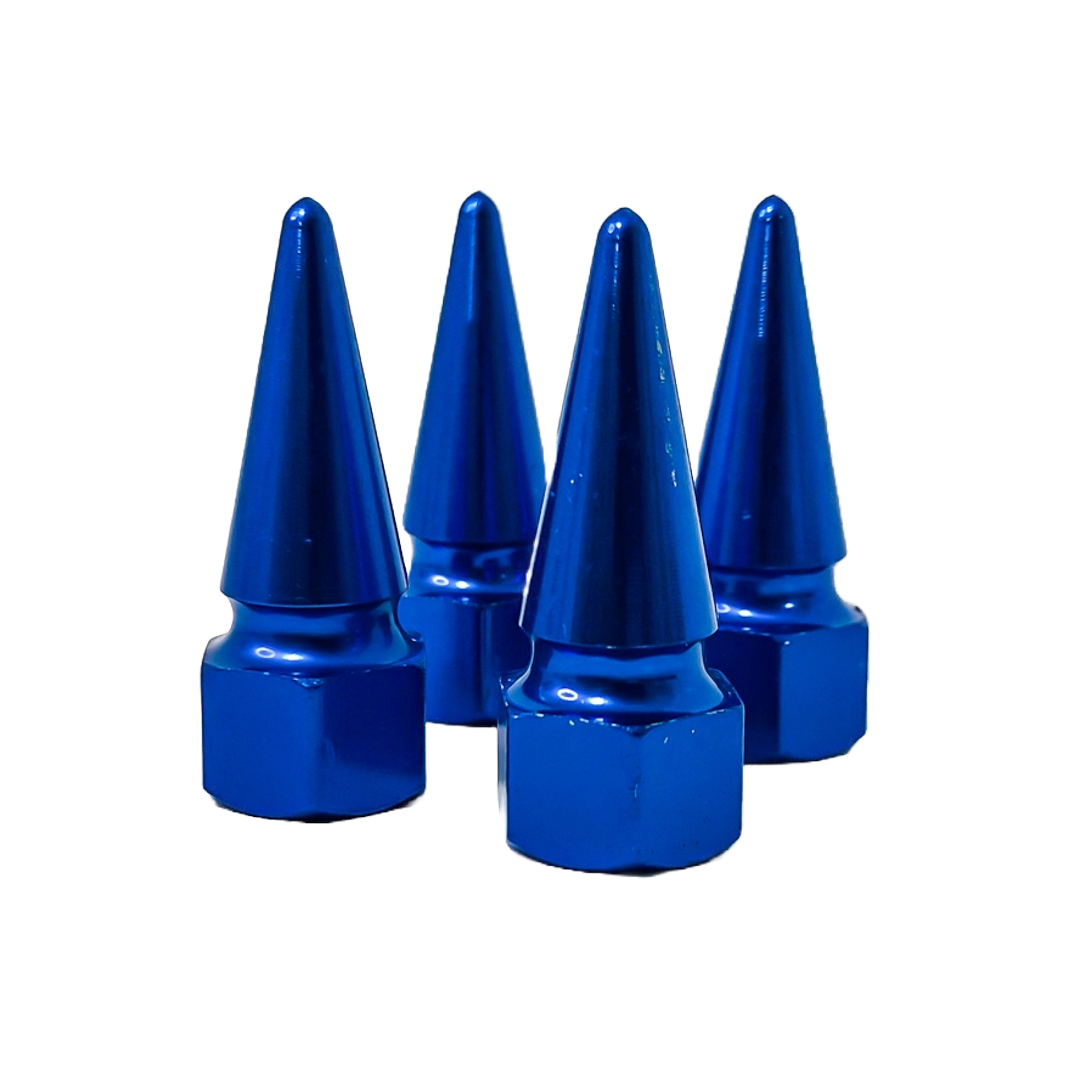 JUEGO DE TAPITAS DE VALVULA TUNNING SET X 4 PCS FLECHA AZULES - 4