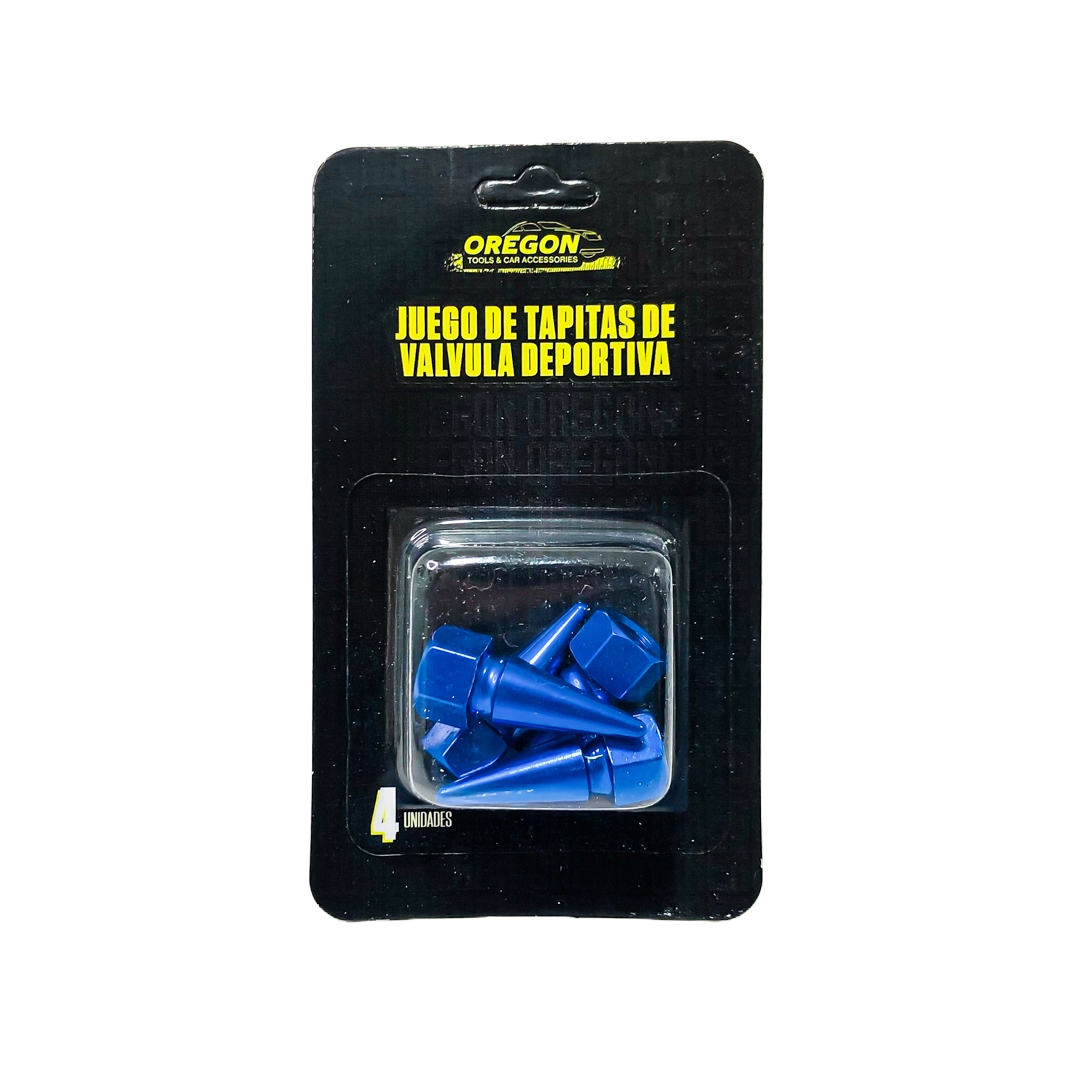 JUEGO DE TAPITAS DE VALVULA TUNNING SET X 4 PCS FLECHA AZULES - 6