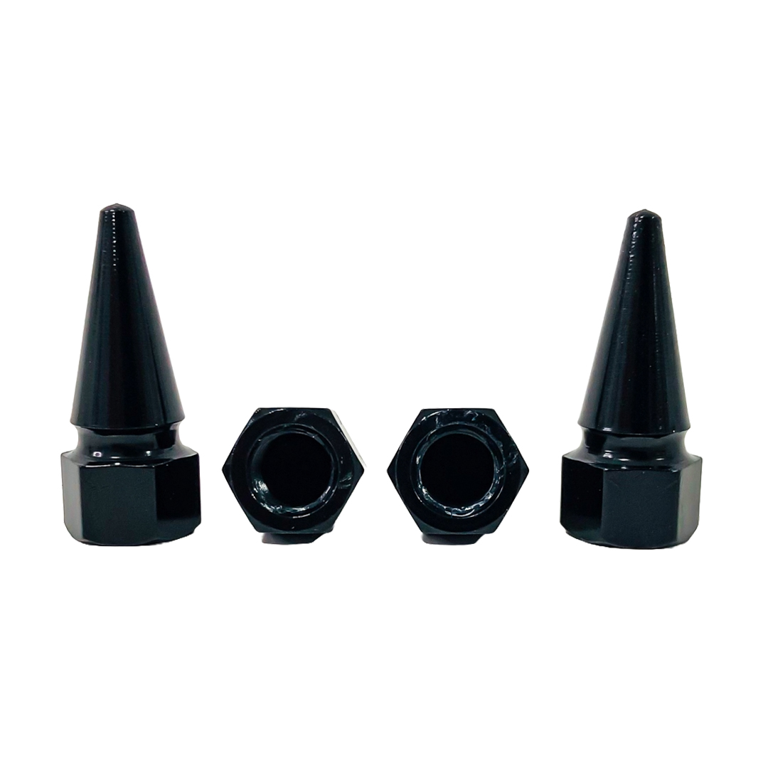 JUEGO DE TAPITAS DE VALVULA TUNNING SET X 4 PCS FLECHA NEGRAS - 3