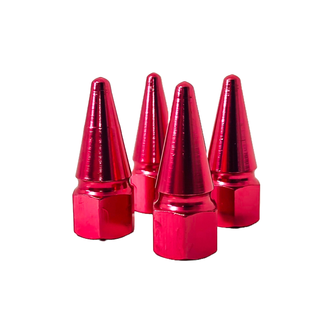 JUEGO DE TAPITAS DE VALVULA TUNNING SET X 4 PCS FLECHA ROSAS - 4