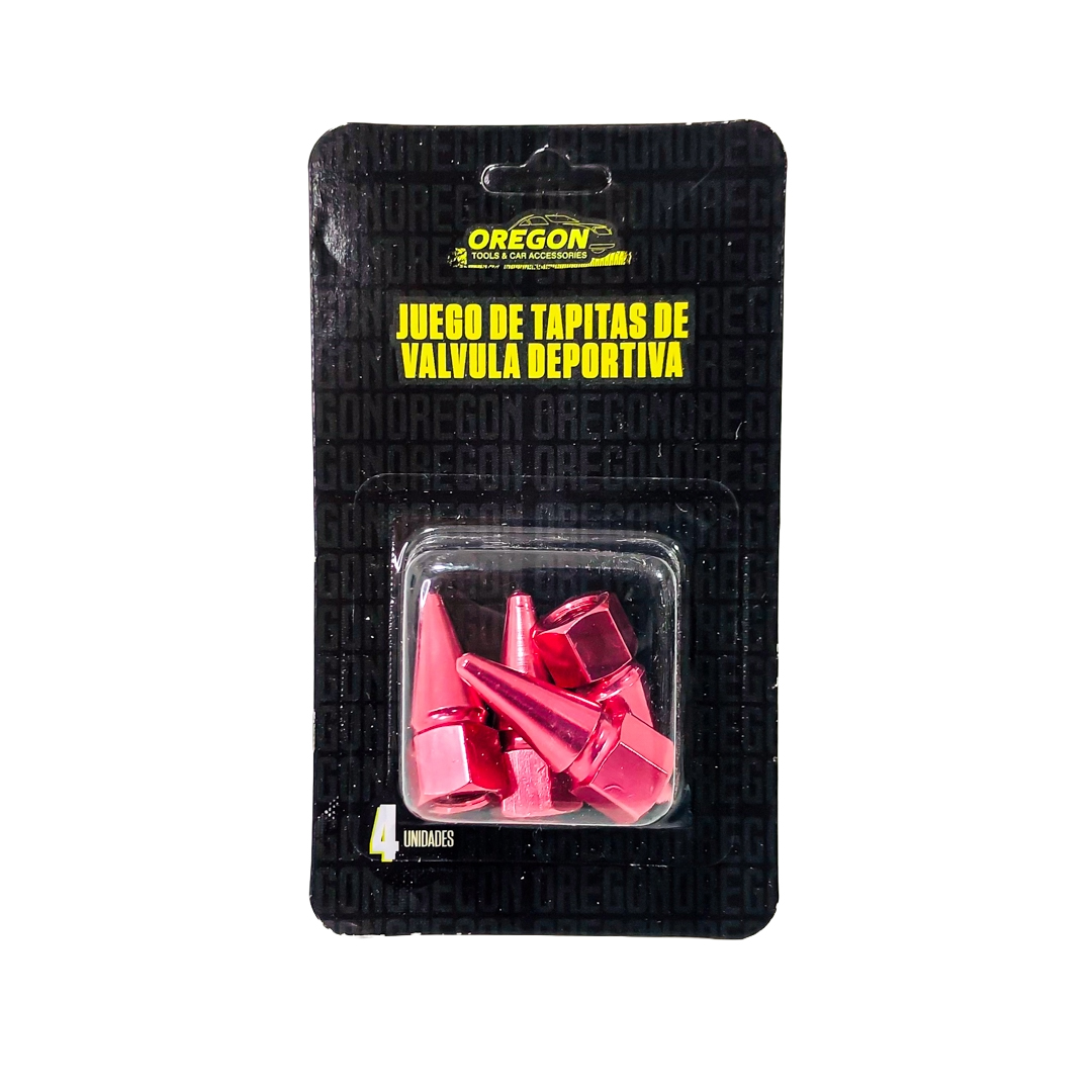 JUEGO DE TAPITAS DE VALVULA TUNNING SET X 4 PCS FLECHA ROSAS - 6