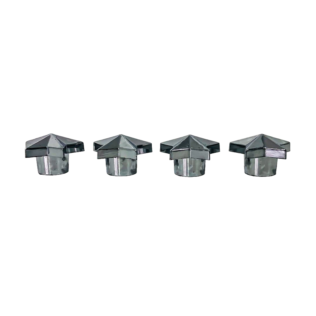 JUEGO DE TAPITAS DE VALVULA TUNNING SET X 4 PCS ESTRELLA PLATEADAS - 4