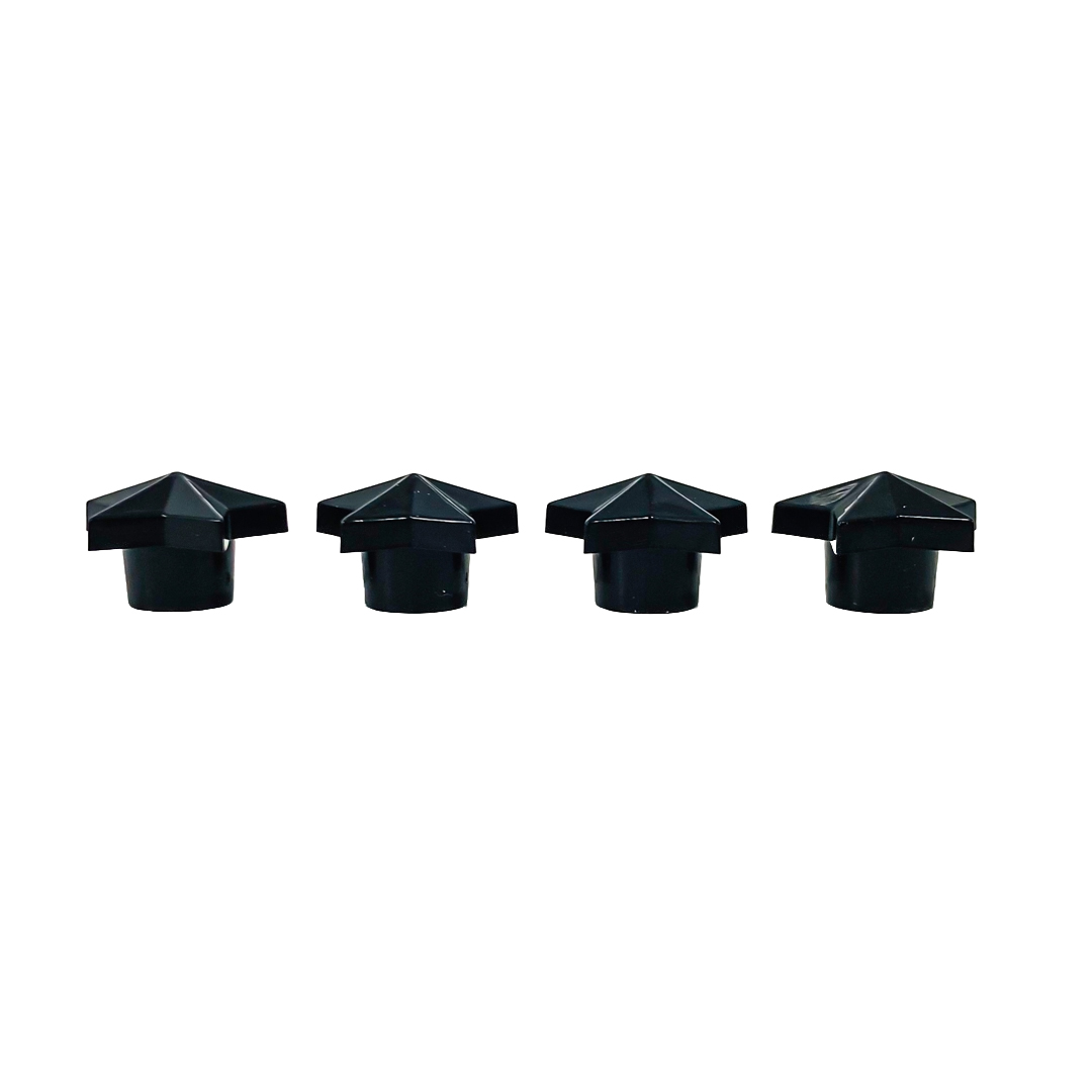 JUEGO DE TAPITAS DE VALVULA TUNNING SET X 4 PCS ESTRELLA NEGRAS - 4