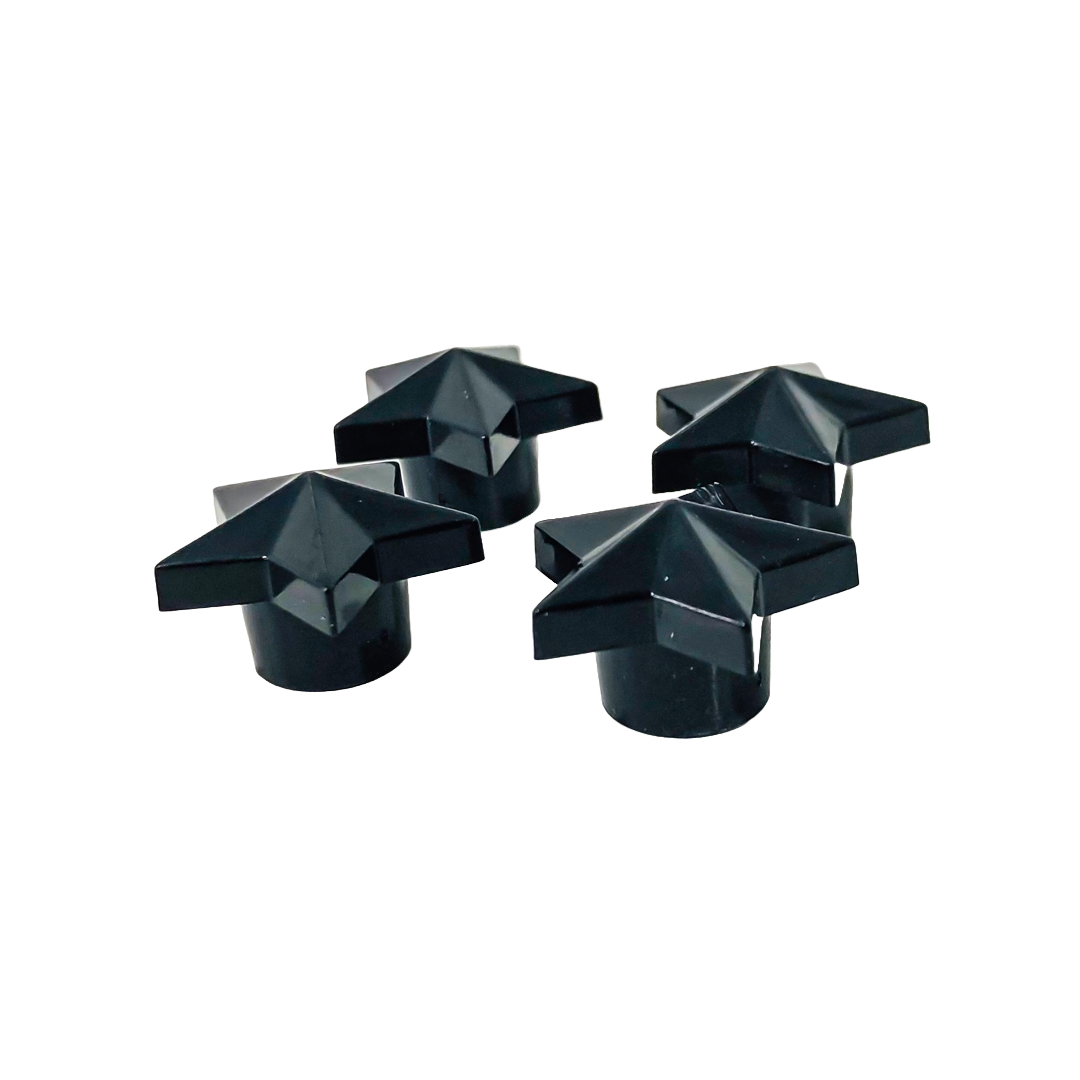 JUEGO DE TAPITAS DE VALVULA TUNNING SET X 4 PCS ESTRELLA NEGRAS - 6