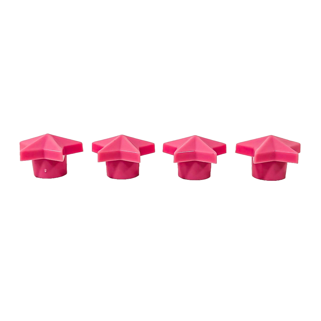 JUEGO DE TAPITAS DE VALVULA TUNNING SET X 4 PCS ESTRELLA ROSAS - 4