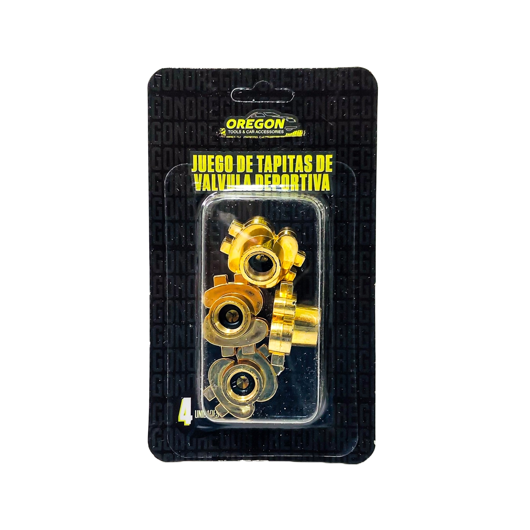 JUEGO DE TAPITAS DE VALVULA TUNNING SET X 4 PCS DOLAR DORADAS - 7