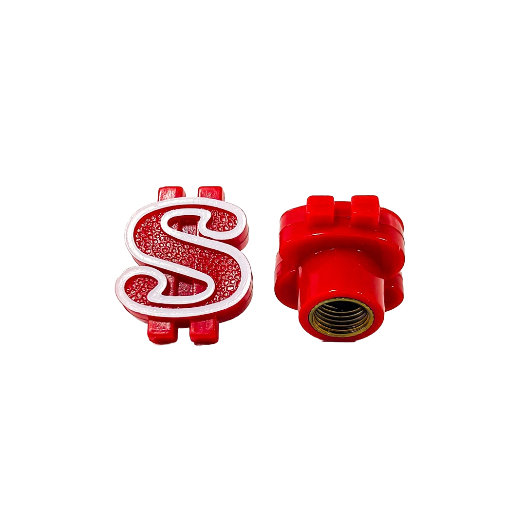 JUEGO DE TAPITAS DE VALVULA TUNNING SET X 4 PCS DOLAR ROJAS - 6