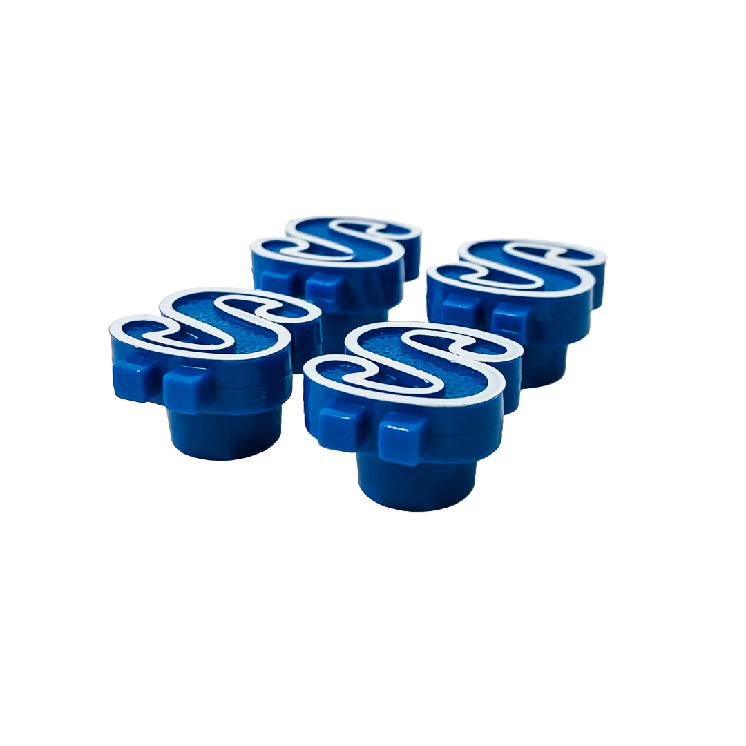 JUEGO DE TAPITAS DE VALVULA TUNNING SET X 4 PCS DOLAR AZULES - 5