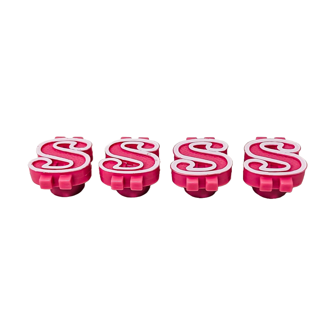 JUEGO DE TAPITAS DE VALVULA TUNNING SET X 4 PCS DOLAR ROSAS - 2