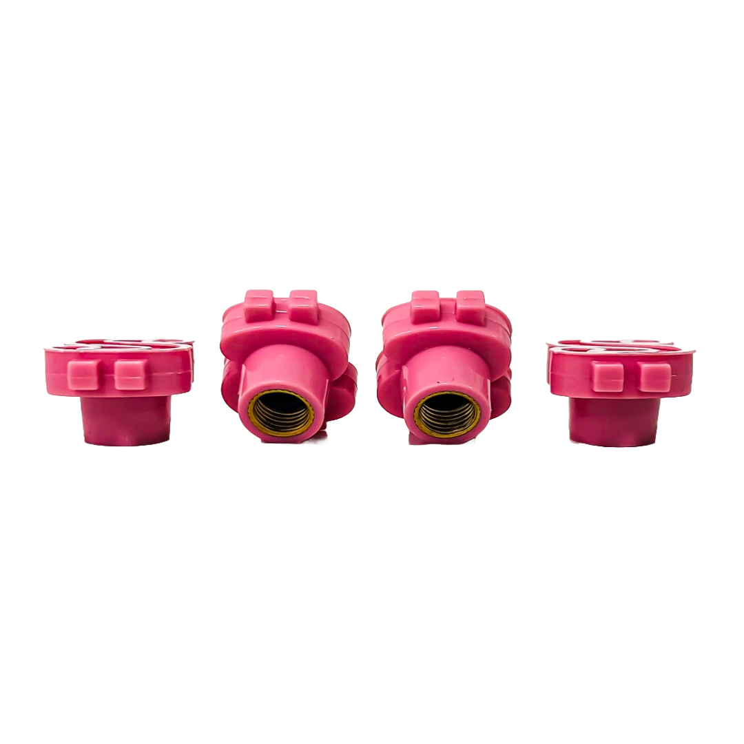 JUEGO DE TAPITAS DE VALVULA TUNNING SET X 4 PCS DOLAR ROSAS - 4