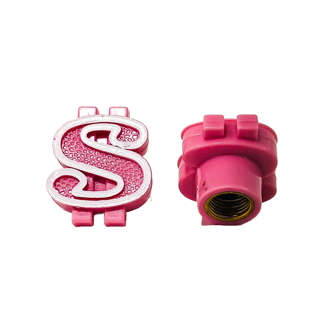 JUEGO DE TAPITAS DE VALVULA TUNNING SET X 4 PCS DOLAR ROSAS - 6