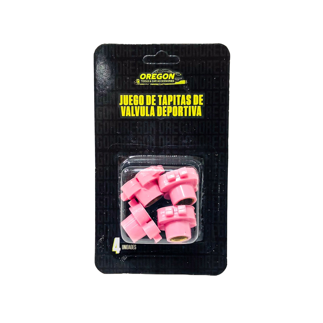 JUEGO DE TAPITAS DE VALVULA TUNNING SET X 4 PCS DOLAR ROSAS - 7