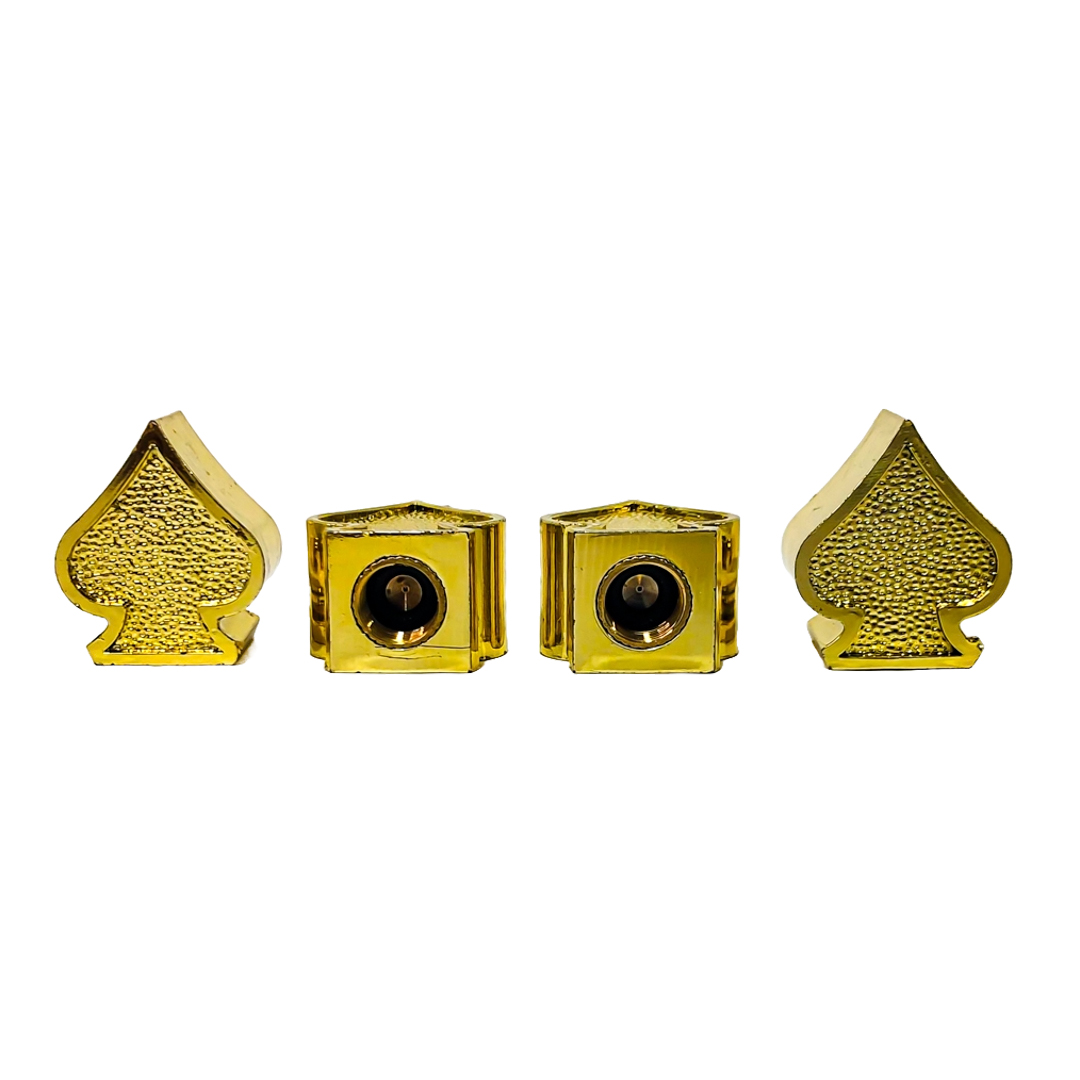 JUEGO DE TAPITAS DE VALVULA TUNNING SET X 4 PCS PICS POKER DORADAS - 4