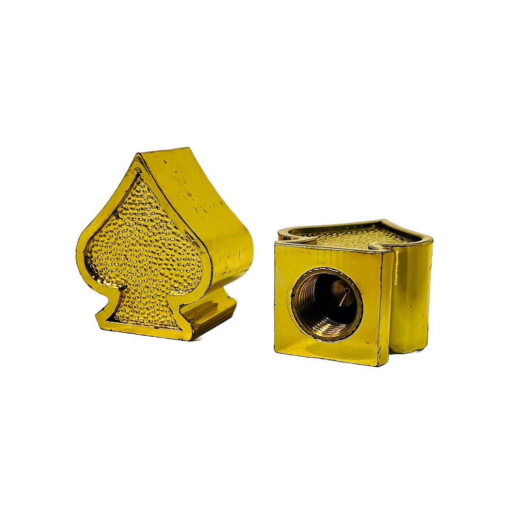 JUEGO DE TAPITAS DE VALVULA TUNNING SET X 4 PCS PICS POKER DORADAS - 6