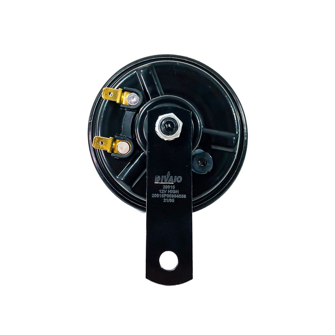 BOCINA TIPO DISCO GALLETA MERCEDES BENZ. 2 TERMINALES. VOLTAJE 12V. ENVASE POR JUEGO DIAMETRO 90MM CANTIDAD POR CAJA MASTER 30 - 5