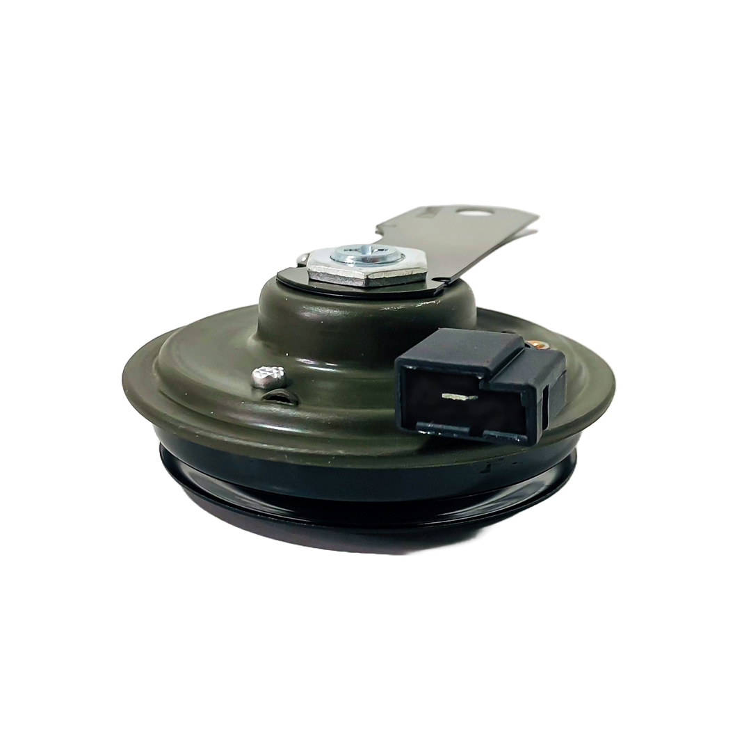BOCINA TIPO DISCO GALLETA MERCEDES BENZ. FICHA TIPO TOYOTA. VOLTAJE 12V. ENVASE POR UNIDAD DIAMETRO 90MM - 2