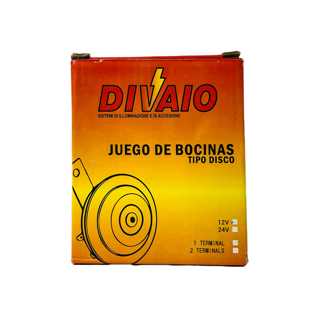 BOCINA TIPO DISCO GALLETA MERCEDES BENZ. FICHA TIPO TOYOTA. VOLTAJE 12V. ENVASE POR UNIDAD DIAMETRO 90MM - 3