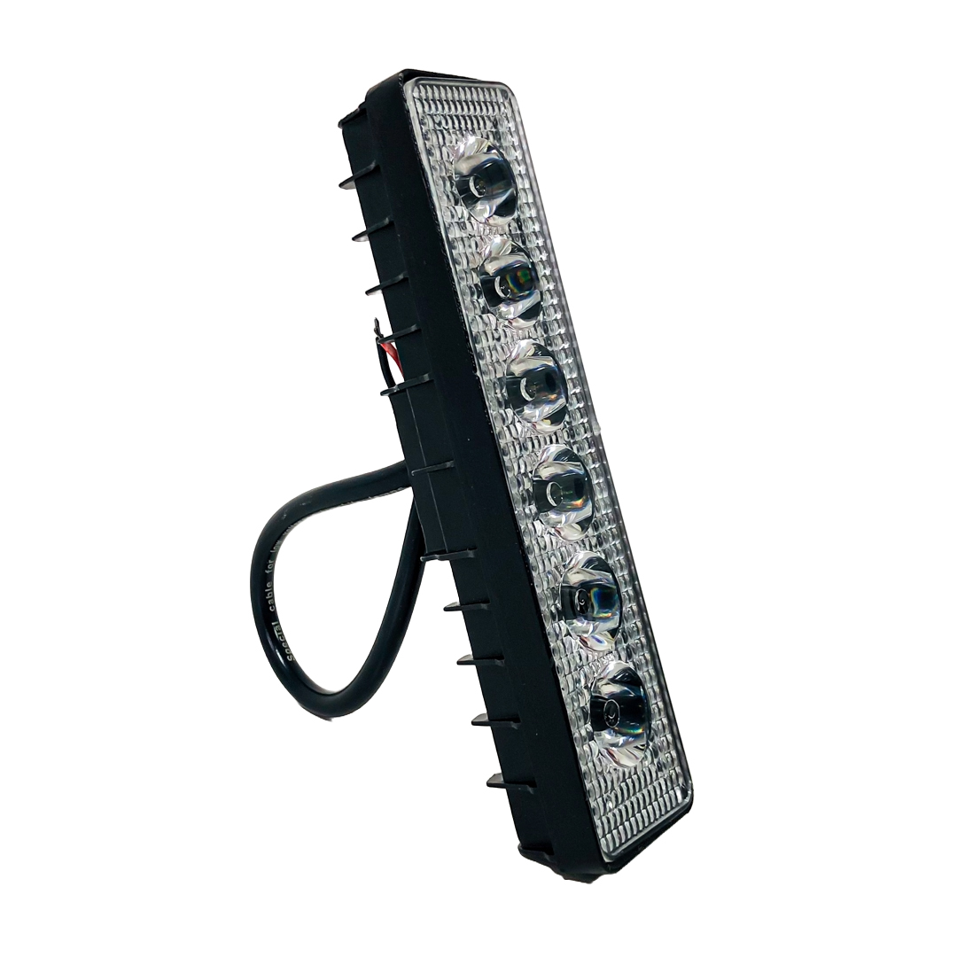 OFF ROAD FARO DE LED UNIVERSAL RECTANGULAR 18 WATTS (6 LED  3 WATTS) COLOR BLANCO 12V / 24V - HAZ DE LUZ SPOT - CANTIDAD POR CAJA MASTER 100 - 5