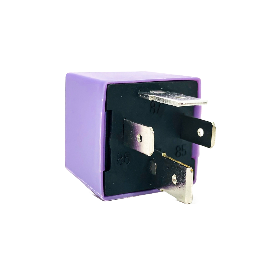 RELAY UNIVERSAL 4T 12V 70 AMP PARA PEUGEOT COLOR VIOLETA >> DZE R9183 / RALUX 8481 CANTIDAD POR CAJA MASTER 500 - 5