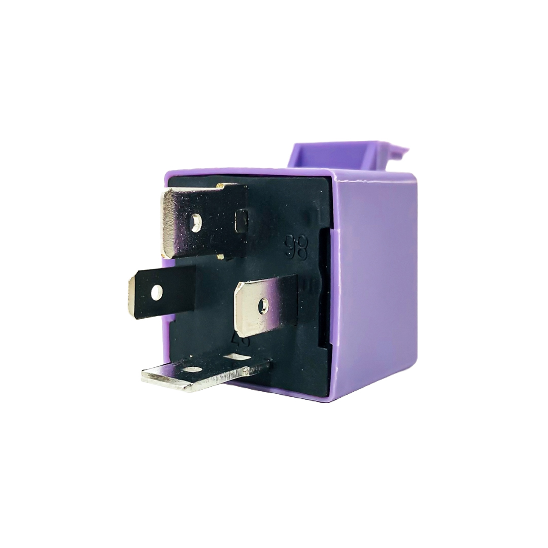 RELAY UNIVERSAL 4T 12V 70 AMP PARA PEUGEOT COLOR VIOLETA >> DZE R9183 / RALUX 8481 CANTIDAD POR CAJA MASTER 500 - 6