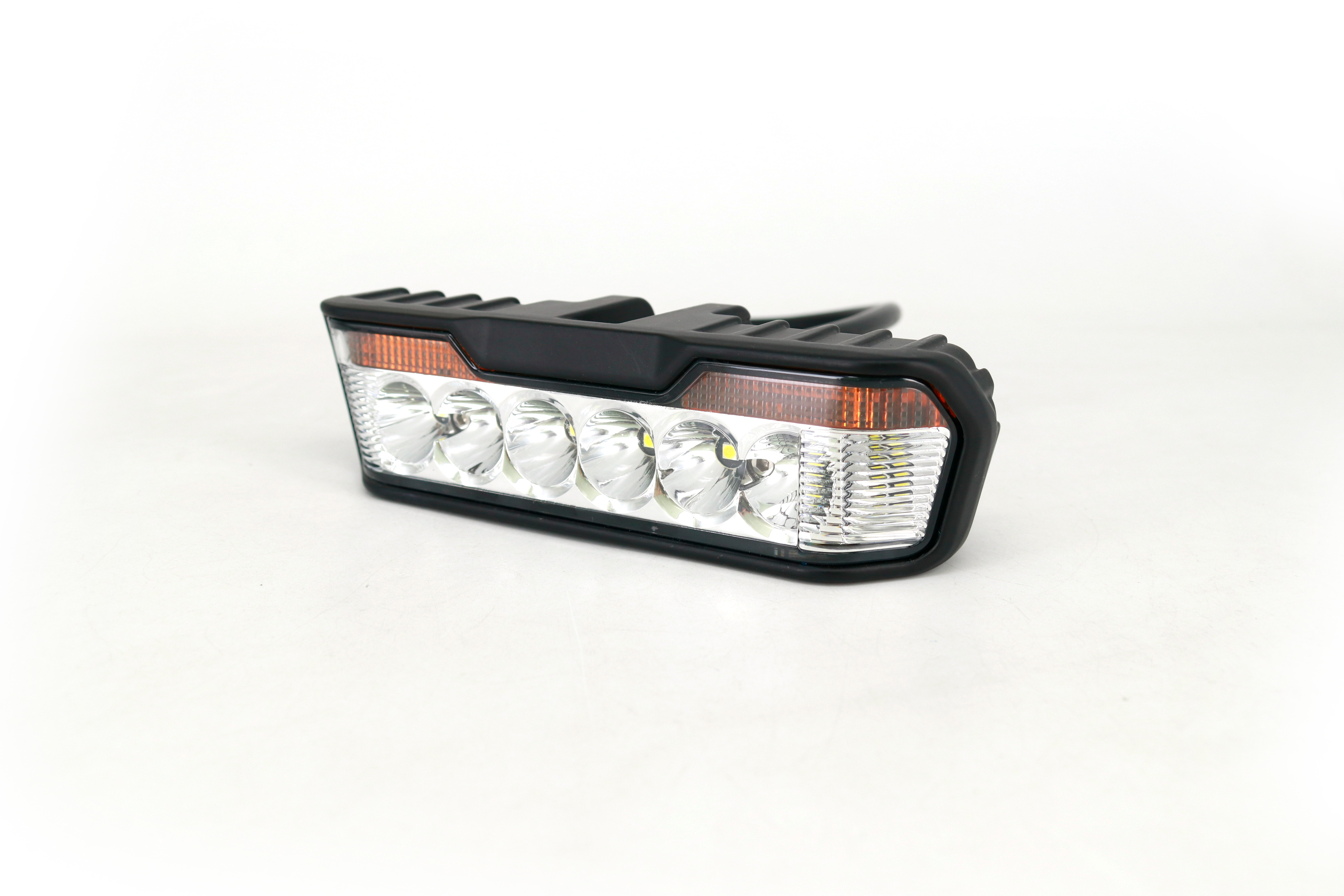 OFF ROAD FARO DE LED UNIVERSAL REDONDO 5.5" AMBAR CON GIROS AMBAR 40 WATTS - 8 CHIP LED OSRAM OSLON - 12V/24V COLOR AMBAR