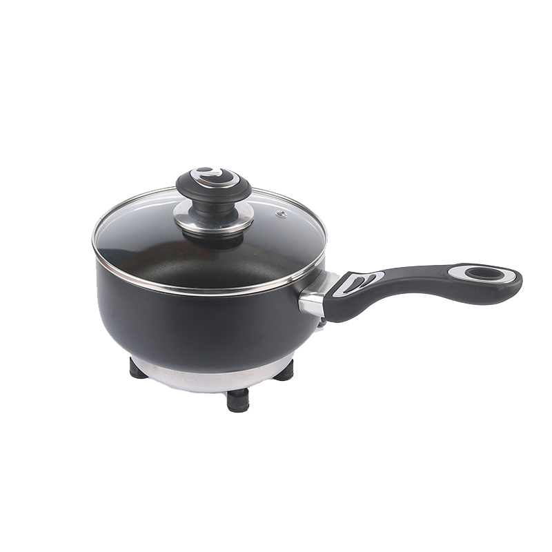 FREIDORA 12V OLLA Y FREIDORA CON CONEXION 12V CON CUERPO DE ALUMINIO Y TEFLON, MANGO DE GOMA Y TAPA DE VIDRIO 10CM DE DIAMTERO X 10 CM DE ALTO