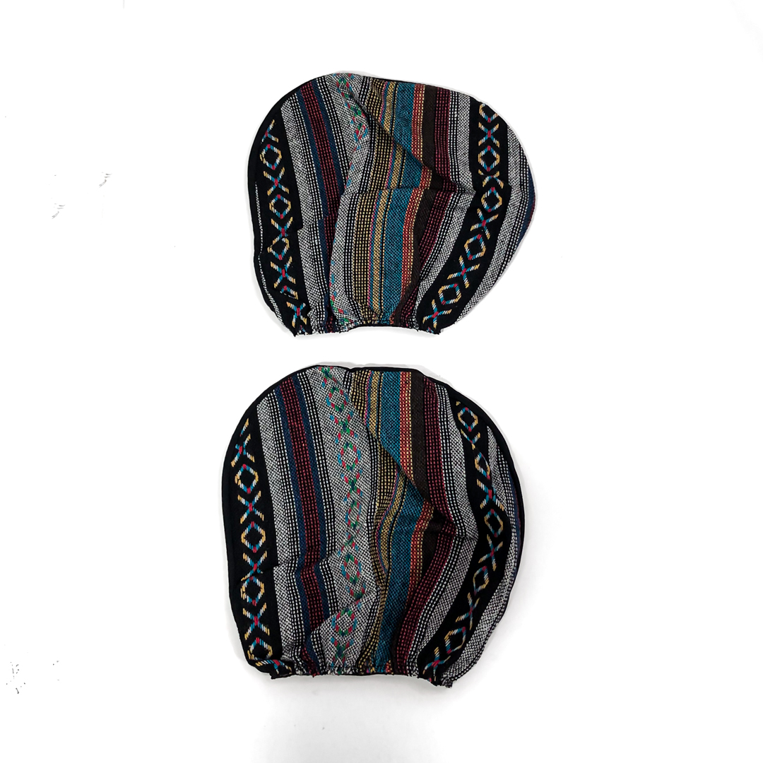FUNDA CUBRE ASIENTO DE TELA ESTILO HIPPIE CHIC DOBLE PARA ASIENTOS DELANTEROS - 2