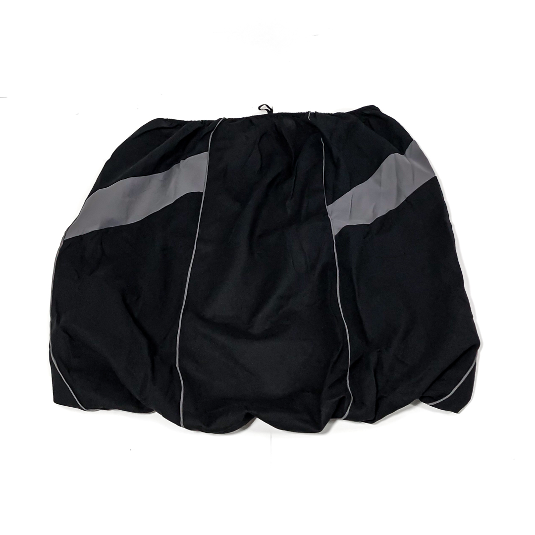 FUNDA CUBRE ASIENTO 9 PIEZAS DE TELA COLOR NEGRO CON DETALLES GRIS - 7