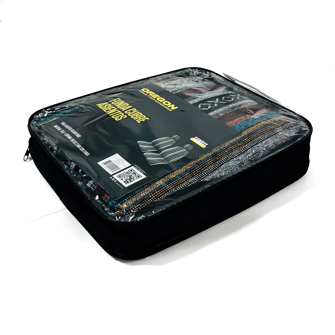 FUNDA CUBRE ASIENTO DE TELA ESTILO HIPPIE CHIC DOBLE PARA ASIENTOS DELANTEROS - 3