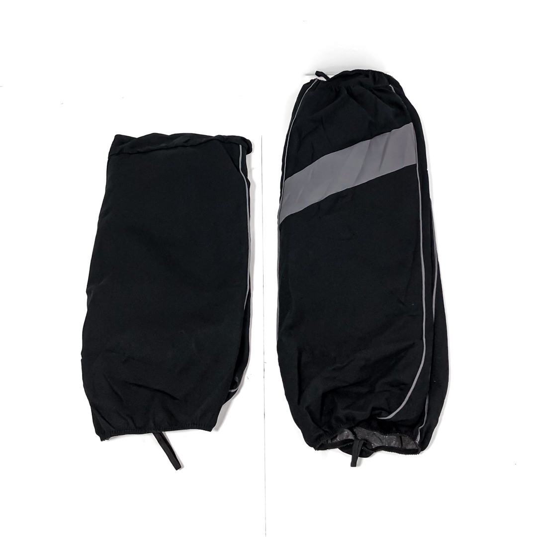 FUNDA CUBRE ASIENTO 9 PIEZAS DE TELA COLOR NEGRO CON DETALLES GRIS - 10