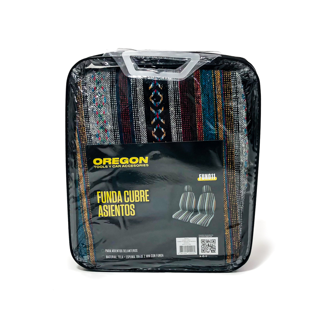 FUNDA CUBRE ASIENTO DE TELA ESTILO HIPPIE CHIC DOBLE PARA ASIENTOS DELANTEROS - 9