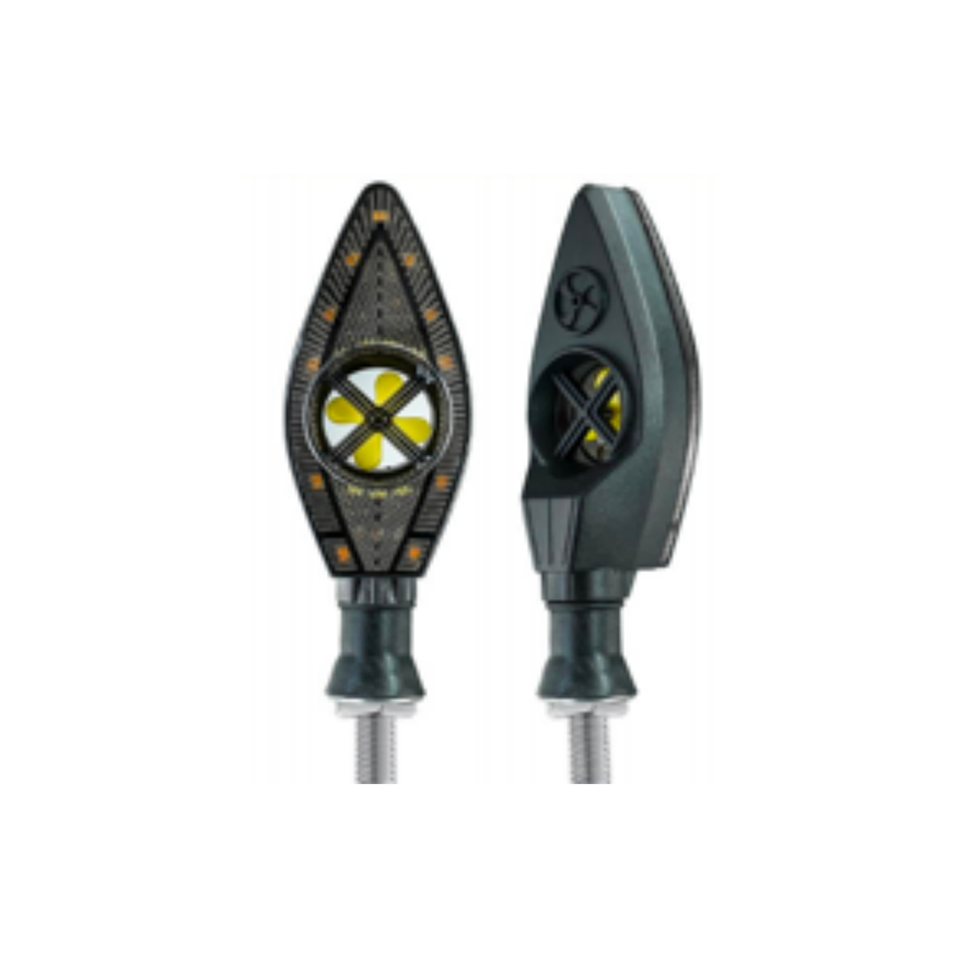 OFF ROAD FARO DE LED DE MOTO FARO DE GIRO UNIVERSAL AMBAR SECUENCIAL 12V 5W 1500 LUX JUEGO 2 UNIDADES