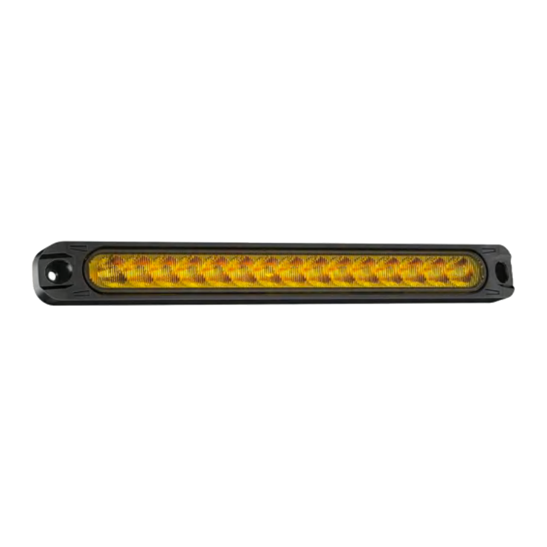 OFF ROAD FARO DE LED UNIVERSAL MOLDURA LED 25CM X 2,5 CM COLOR AMBAR 12V FUNCION FIJA, SECUENCIAL Y FLASH