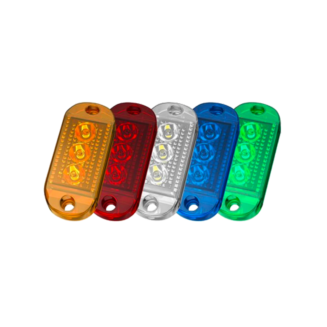 OFF ROAD FARO DE LED UNIVERSAL SENALIZACION LATERAL 7 CM X 3 CM COLOR ROJO 12V FUNCION FIJA WHITE 12V