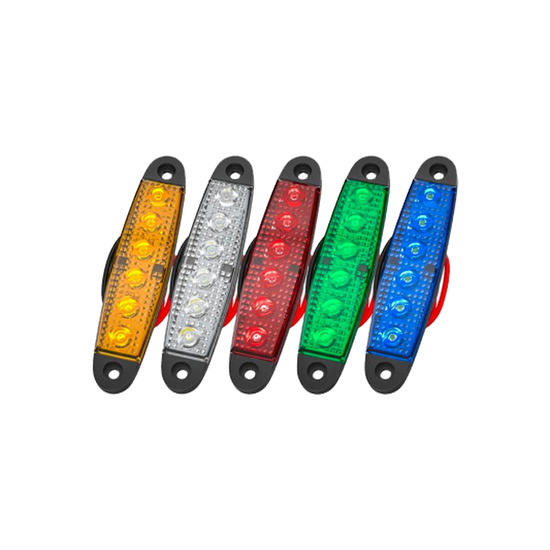 OFF ROAD FARO DE LED UNIVERSAL SENALIZACION LATERAL 9,5 CM X 2,1 CM COLOR VERDE 12V FUNCION FIJA WHITE 12V