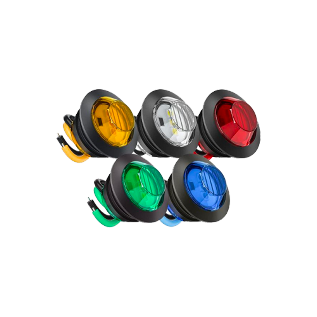 OFF ROAD FARO DE LED UNIVERSAL LUZ TESTIGO UNIVERSAL CIRCULAR 2 CM DIAMETRO COLOR ROJO 12V / 24V