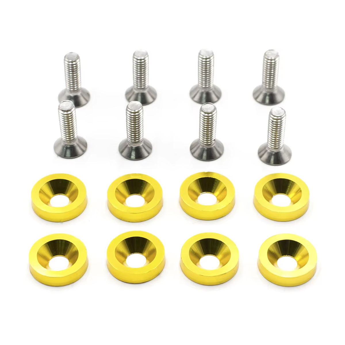 KIT DE ARANDELAS ANODIZADAS DORADA JUEGO X 8 PIEZAS